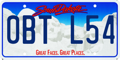 SD license plate 0BTL54