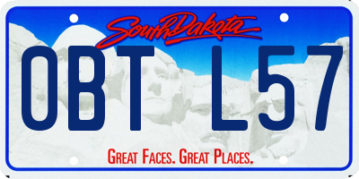 SD license plate 0BTL57