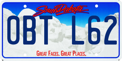 SD license plate 0BTL62