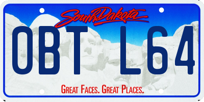 SD license plate 0BTL64