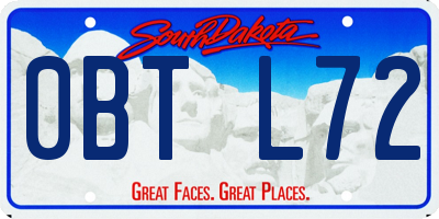 SD license plate 0BTL72