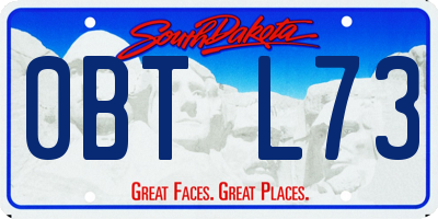 SD license plate 0BTL73