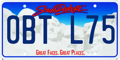 SD license plate 0BTL75