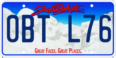 SD license plate 0BTL76