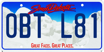 SD license plate 0BTL81