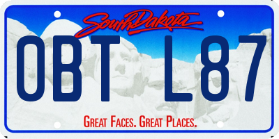 SD license plate 0BTL87