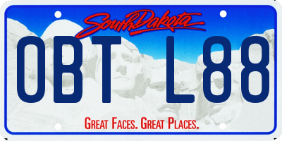 SD license plate 0BTL88