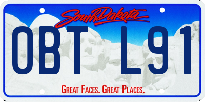 SD license plate 0BTL91