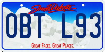 SD license plate 0BTL93
