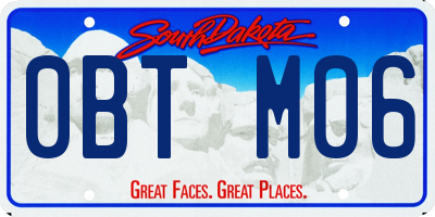SD license plate 0BTM06