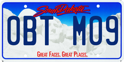 SD license plate 0BTM09