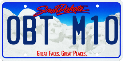 SD license plate 0BTM10