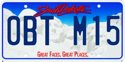 SD license plate 0BTM15