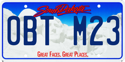 SD license plate 0BTM23