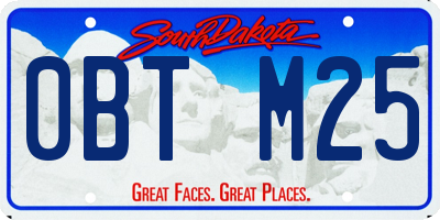 SD license plate 0BTM25