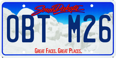SD license plate 0BTM26