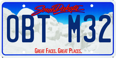SD license plate 0BTM32