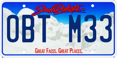 SD license plate 0BTM33