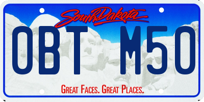 SD license plate 0BTM50