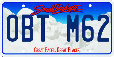 SD license plate 0BTM62