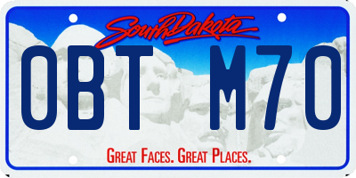 SD license plate 0BTM70