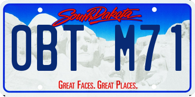 SD license plate 0BTM71