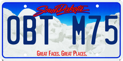 SD license plate 0BTM75
