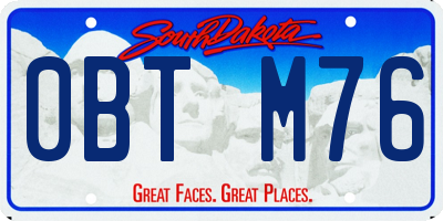 SD license plate 0BTM76