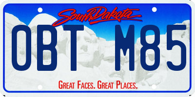 SD license plate 0BTM85