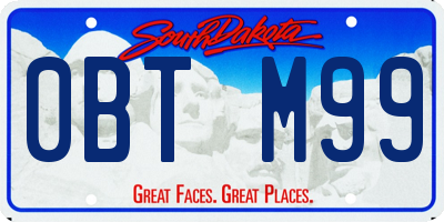 SD license plate 0BTM99