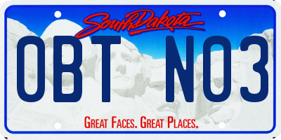 SD license plate 0BTN03
