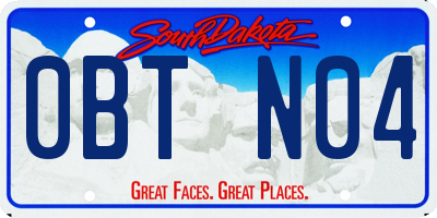 SD license plate 0BTN04