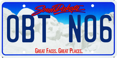 SD license plate 0BTN06