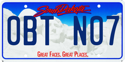 SD license plate 0BTN07