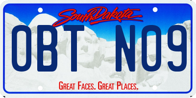 SD license plate 0BTN09