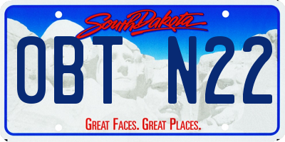 SD license plate 0BTN22