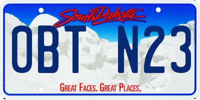 SD license plate 0BTN23