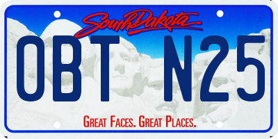 SD license plate 0BTN25