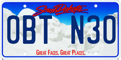 SD license plate 0BTN30