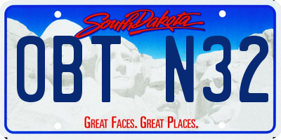 SD license plate 0BTN32