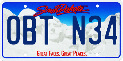 SD license plate 0BTN34