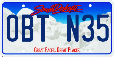 SD license plate 0BTN35