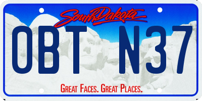SD license plate 0BTN37