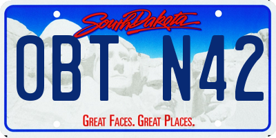 SD license plate 0BTN42