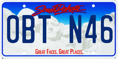 SD license plate 0BTN46