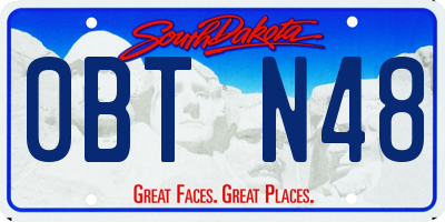SD license plate 0BTN48