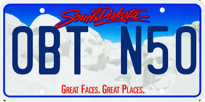 SD license plate 0BTN50