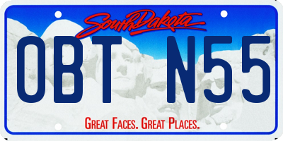 SD license plate 0BTN55