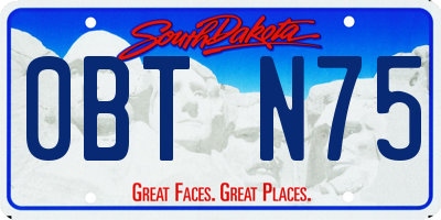 SD license plate 0BTN75