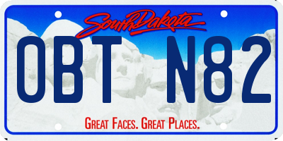 SD license plate 0BTN82